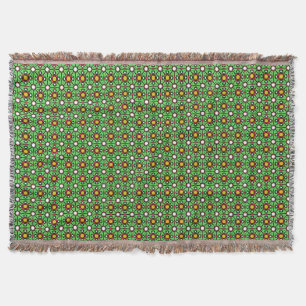 Grüne Blume werfen Blanket Decke