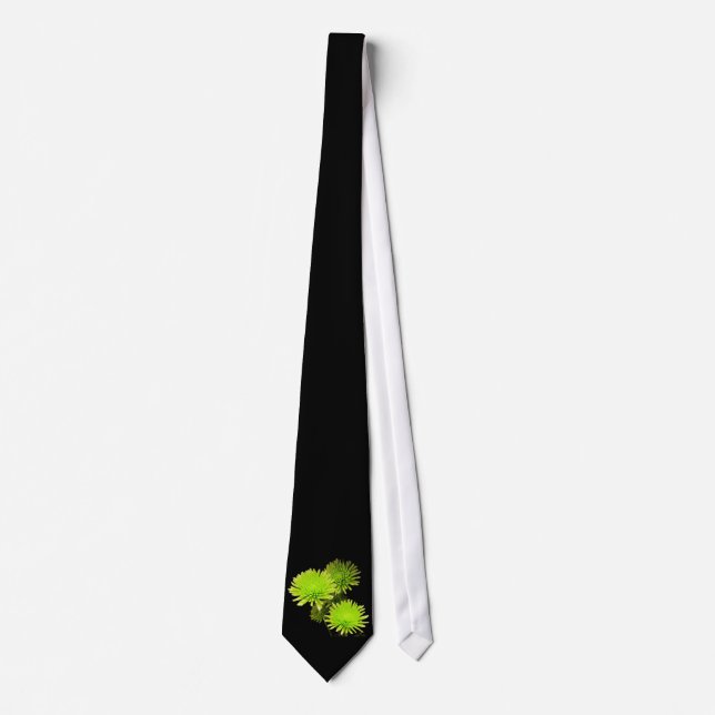 Grüne Blumen Binde Krawatte (Vorderseite)