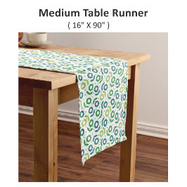 Grüne Blumen Floralmuster Design 16 x 90 Mittelgroßer Tischläufer