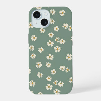 Grüne Blumen-Handyhülle iPhone 15 Hülle