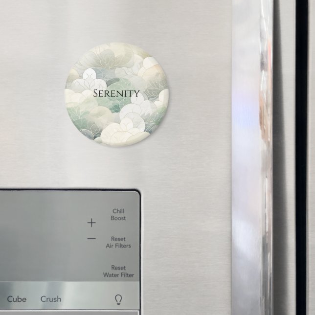 Grüne Blumen Serenität Magnet (In Situ (Kühlschrank))