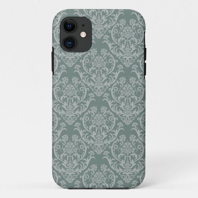 Grüne Blumen-Tapete Case-Mate iPhone Hülle (Rückseite)