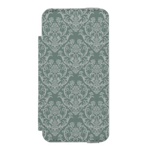 Grüne Blumen-Tapete Incipio Watson™ iPhone 5 Geldbörsen Hülle