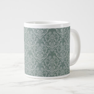 Grüne Blumen-Tapete Jumbo-Tasse