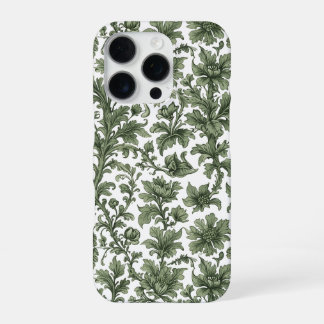 grüne Blumen und Blätter iPhone 16 Pro Hülle