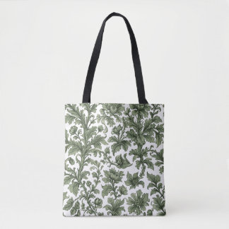 grüne Blumen und Blätter Tasche