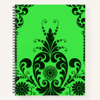 grüne Blumen und Culicues Druck Notizbuch