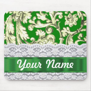 Grüne Blumendauge Mousepad