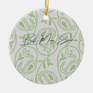 Grüne Blumenfrucht Keramik Ornament