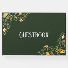 Grüne Blumenhochzeit Gästebuch