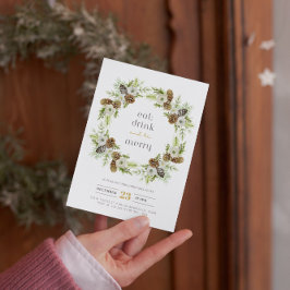 Grüne Blumenreste - Einladung