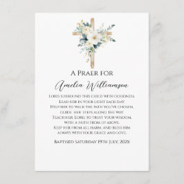 Grüne Blumentaufen Begleitkarte