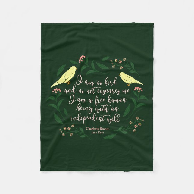 Grüne Blumenzwiebel Jane Eyre Charlotte Bronte Fleecedecke (Vorderseite)