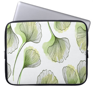 Grüne Blütenblätter Laptopschutzhülle