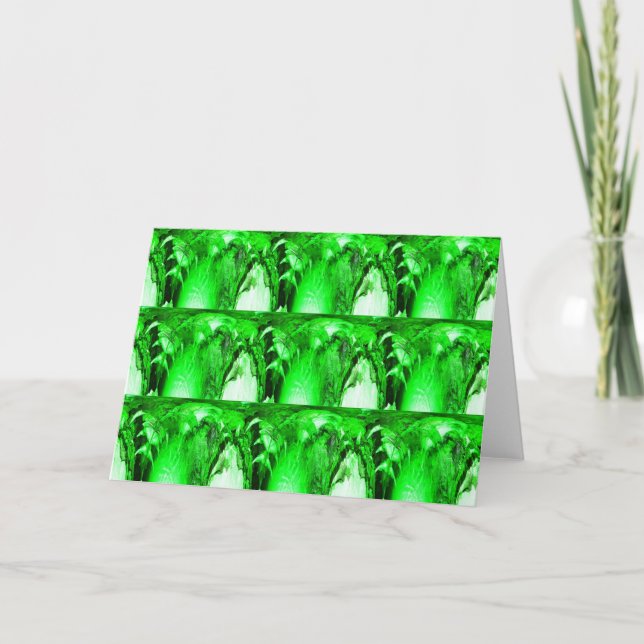 Grüne Bögen Feiertagskarte (Vorderseite)