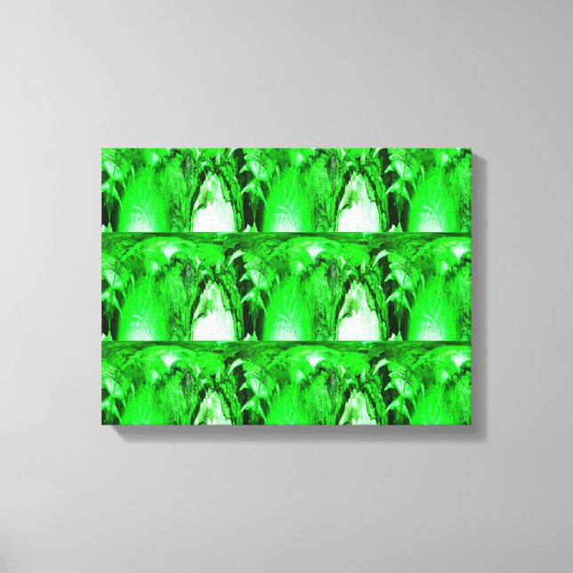 Grüne Bögen Kunst Leinwanddruck (Vorderseite)