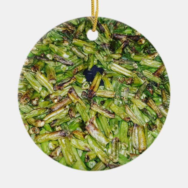 Grüne Bohnen… Keramikornament (Vorne)