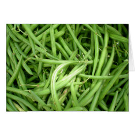 Grüne Bohnen-leere Karte