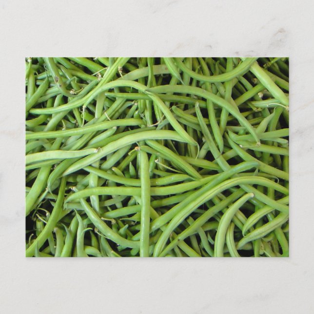 Grüne Bohnen Postkarte (Vorderseite)