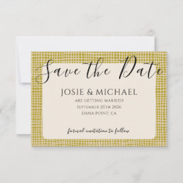 Grüne Boho-Foto-Flat-Save-the-Date-Karte Save The Date