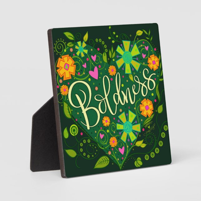 Grüne Boldness Inspiration Hübsche Blumenpracht Fotoplatte (Vorderseite)