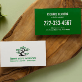 Grüne Bonsai Gartenlandschaft Visitenkarte