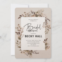 Grüne Border Bridal Dusche Einladung