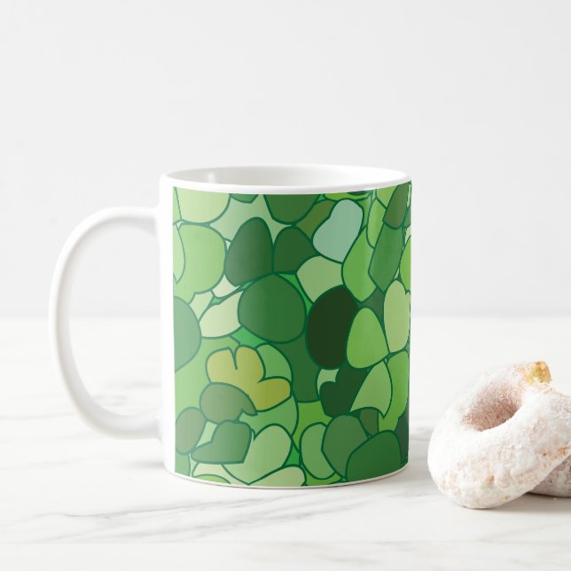 Grüne Botanik Kaffeetasse (Mit Donut)