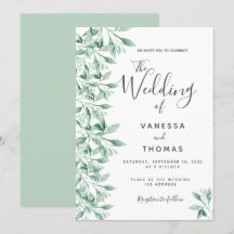 Grüne botanisch-grüne Hochzeit