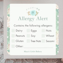 Grüne Botanische Allergie-Warnung