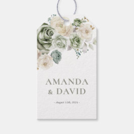 Grüne botanische Hochzeit Geschenkanhänger