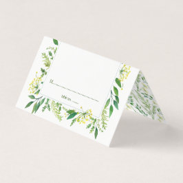 Grüne Botanische Kräuter Hochzeitskarten vom Frühl Visitenkarten
