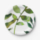 Grüne botanische Pflanze Glam Blätter Hochzeit Pappteller (Vorderseite)