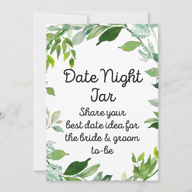 Grüne Botanische Schilder 12x18" Größe Einladung (Vorderseite)