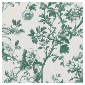 Grüne botanische Wein-Toile Stoff
