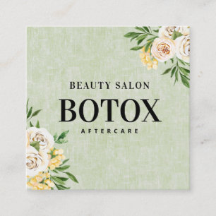 Grüne Botox Aftercare Square Business Card Frühj Quadratische Visitenkarte