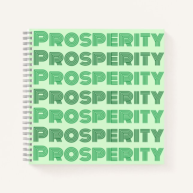 Grüne Botschaft des niedlichen Think Rich Thinkens Notizbuch (Vorderseite)