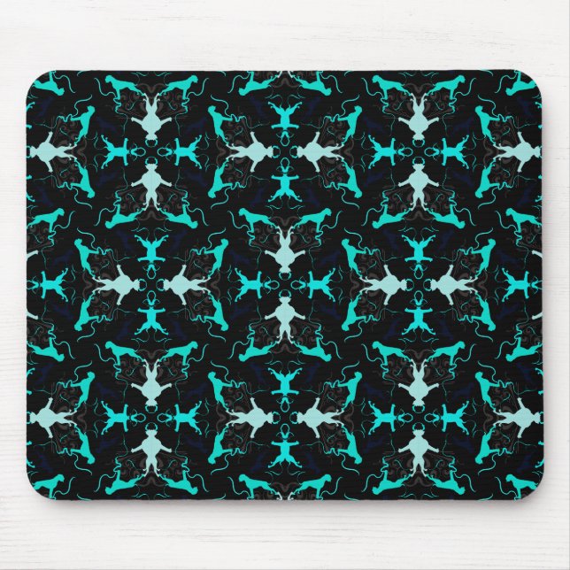 Grüne Boxerhunde Mousepad (Vorne)