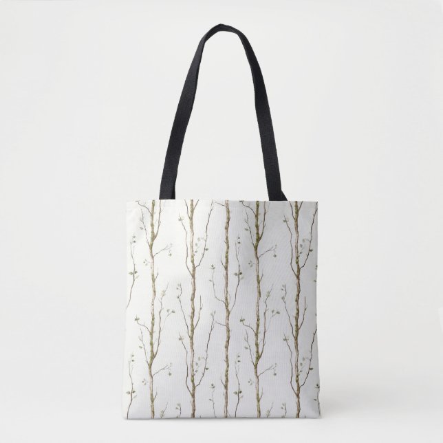 Grüne braune Bäume Tasche (Vorderseite)