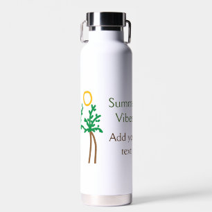 Grüne braune Kokospalme Sommer Stimmung füge deine Trinkflasche