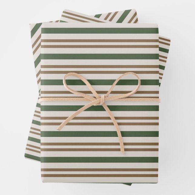 Grüne, braune Süßkartoffeln Klassische WeihnachtsS Geschenkpapier Set (Beispiel)