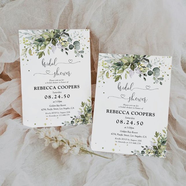 Grüne Bridal Dusche Einladung (Von Creator hochgeladen)