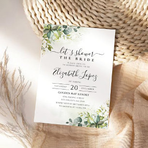 Grüne Bridal Dusche Einladung