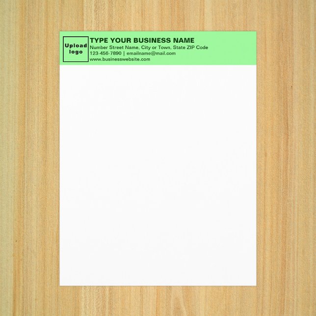 Grüne Briefkopf für Unternehmen auf Papier (Business light green letterhead on paper sheet.)
