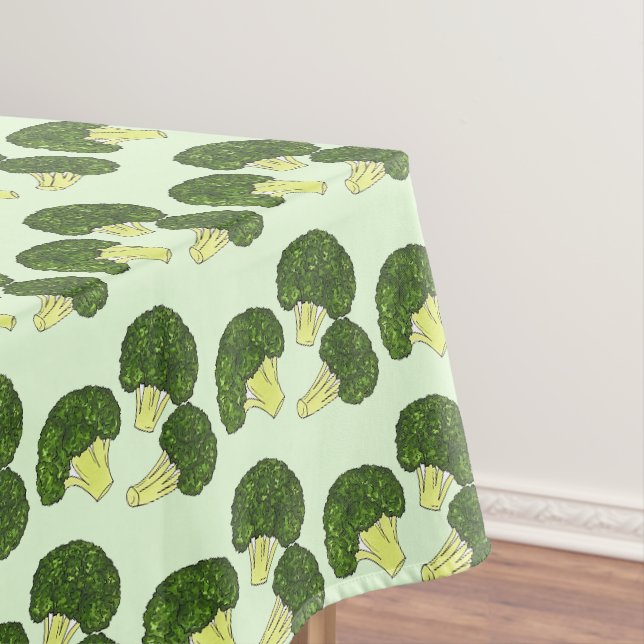 Grüne Broccoli Florets Speere Gemüsegarten Veg Tischdecke (Beispiel)