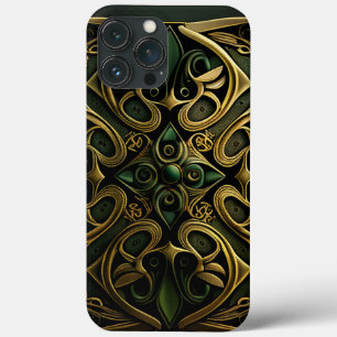Grüne Bronze Dekoration Karierte Dekoration Muster Case-Mate iPhone Hülle
