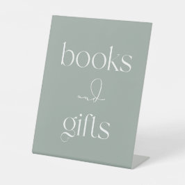 Grüne Bücher und Geschenke für Minimalistische Sei Sockelschild