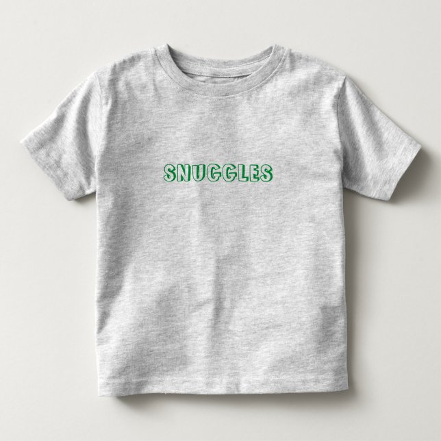Grüne Buchstaben "Schnecken" Kleinkind T-shirt (Vorderseite)