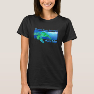 Grüne Bucht umringt Florida Schwimmen Meeresschild T-Shirt