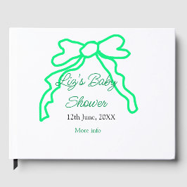 Grüne Buggreife Babydusche hinzufügen Datum modern Gästebuch